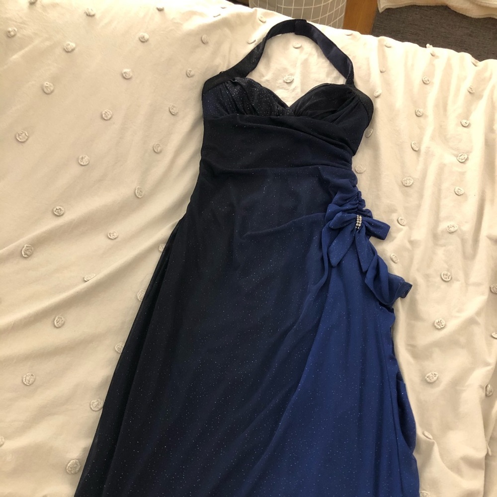 DJ-Jaz Sparkly Blue Ombré Gown Dress Size 10